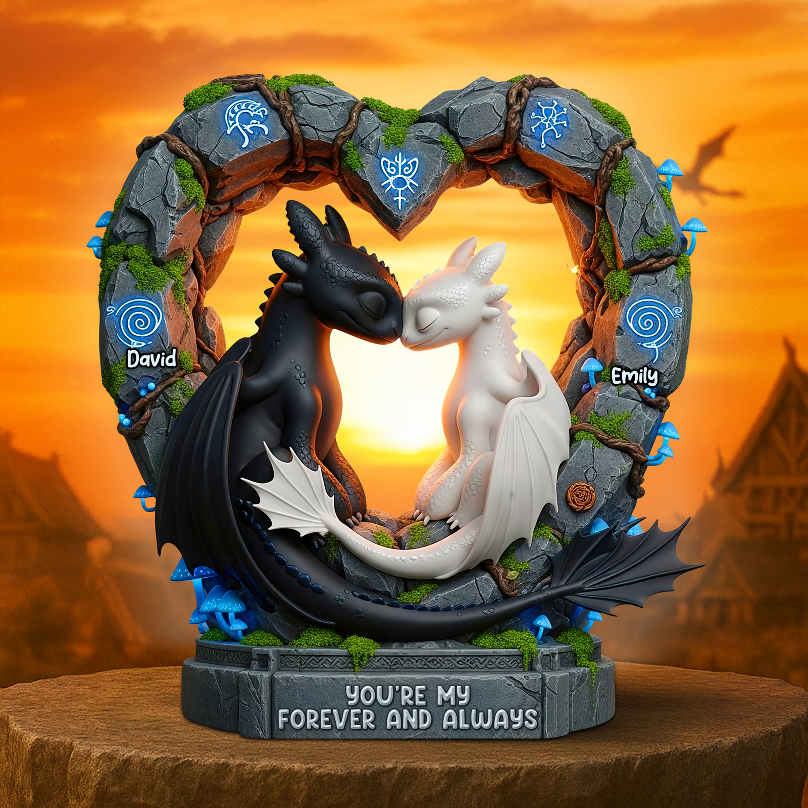 Forever & Always Couple Acrylic Plaque - Personalized Gifts For Couple 05TOPU080725 - Shaped Plaques - GoDuckee