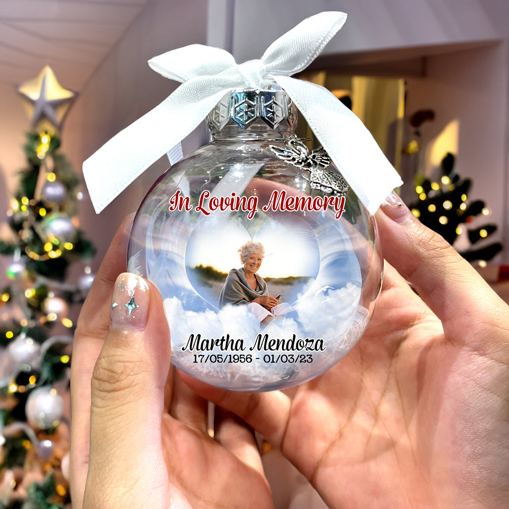 In Memory Feather Memorial Ornament - Grief Gift