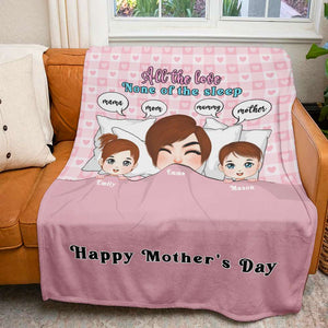 Personalized Gifts For Mom Blanket All The Love None Of The Sleep 03KAMH310124HH - Blankets - GoDuckee