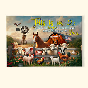 Personalized Gift For Farmer Family Canvas Print, Happy Farm Life 01qhtn131224 - Poster & Canvas - GoDuckee