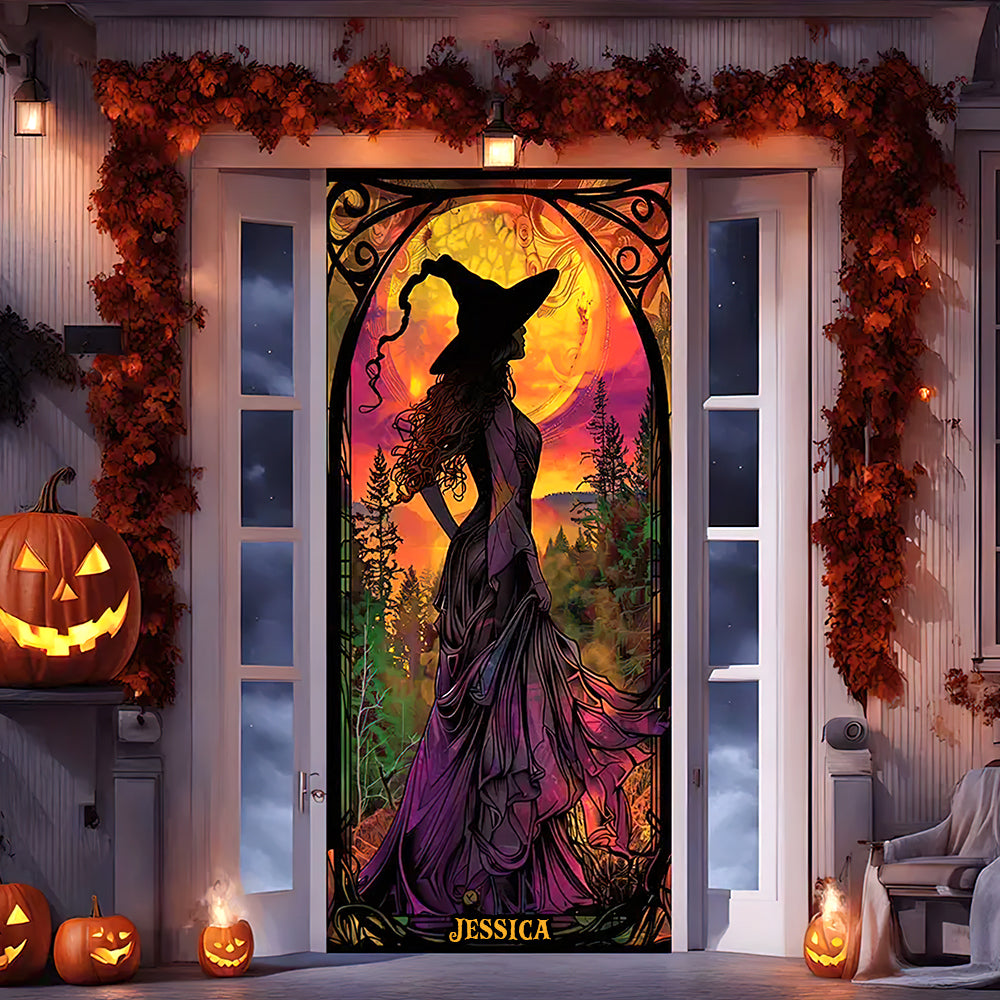 Personalized Halloween Gifts For Witch Lovers Door Cover 143acqn240824 - Door Covers - GoDuckee