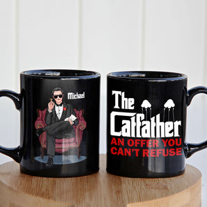 The Cat Father An Offer You Can't Refuse Personalized Coffee Mug 03QHPO270523HA - Coffee Mug - GoDuckee