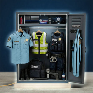 Police Personal Locker Light Box, Personalized Gifts For Police Office, Sheriff, Detective,... 01qhqn221225 - Light Box - GoDuckee