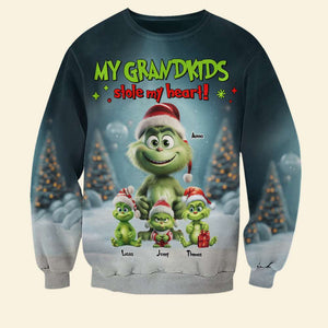 Personalized Gifts For Grandma/Mom 3D Shirt, Christmas Green Character 04NATN310724 - AOP Products - GoDuckee