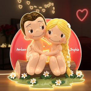 Naughty Couple Acrylic Light Box Personalized Gifts For Couple 06NALU031225 - Light Box - GoDuckee