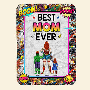 Personalized Gifts For Mom Blanket Best Super Mom Ever 04ACDT180325PA - Blanket - GoDuckee