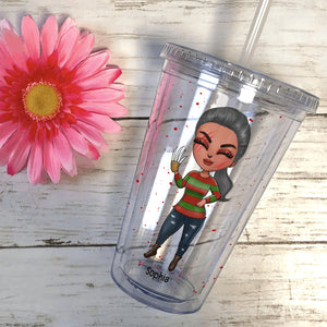 I Only Like Murder Shows & Comfy Clothes And Maybe 3 People-Personalized 16oz Acrylic Tumbler-Gift For Halloween-Horror Girl Tumbler-05naqn090823hh - Tumbler Cup - GoDuckee