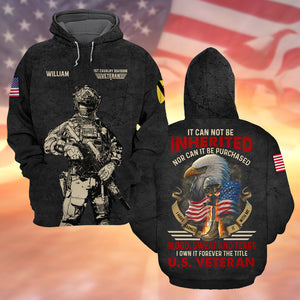 It Cannot Be Inherited Nor Can It Be Purchased, Personalized Soldier 3D AOP Shirt, Gift For Men - AOP Products - GoDuckee