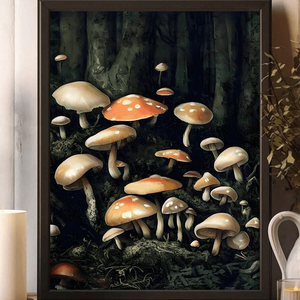 Retro Art Canvas Print Poster Cats, Mushrooms 02acxx230824 - Poster & Canvas - GoDuckee