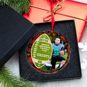 Custom Photo Gifts For Football Player Christmas Ornament 04ACDT191024 - Ornament - GoDuckee