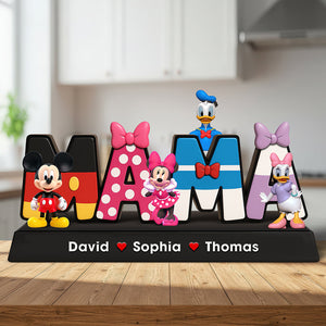 Personalized Gifts For Mom Acrylic Plaque, Mama Cartoon 01NAQN100425 - Shaped Plaques - GoDuckee
