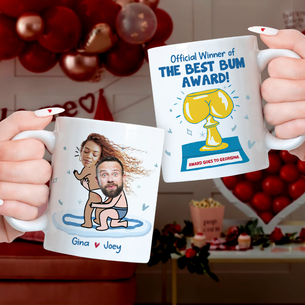 Official Winner Of The Best Bum Award, Couple Gift, Personalized Mug, Naughty Couple Mug - Coffee Mug - GoDuckee