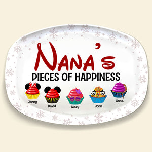 Nana's Pieces Of Happiness, Personalized 04OHTN261023QN Resin Plate, Christmas Gift For Family - Resin Plate - GoDuckee