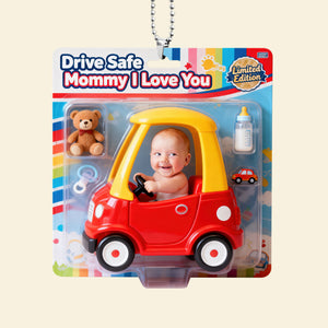Cute Baby Driver Adventure Car Ornament - Custom Photo Gifts For Mom 05naqn120326 - Ornament - GoDuckee