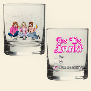 Personalized Gifts For Besties 11oz Round Whiskey Glass Drinking Girls 02OHMH150125HH - Whiskey Glass - GoDuckee