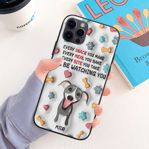 Personalized Gifts For Dog Lovers Phone Case, Cute Waiting Dog Puffy Effect 02qhpu080724 - Phone Case - GoDuckee