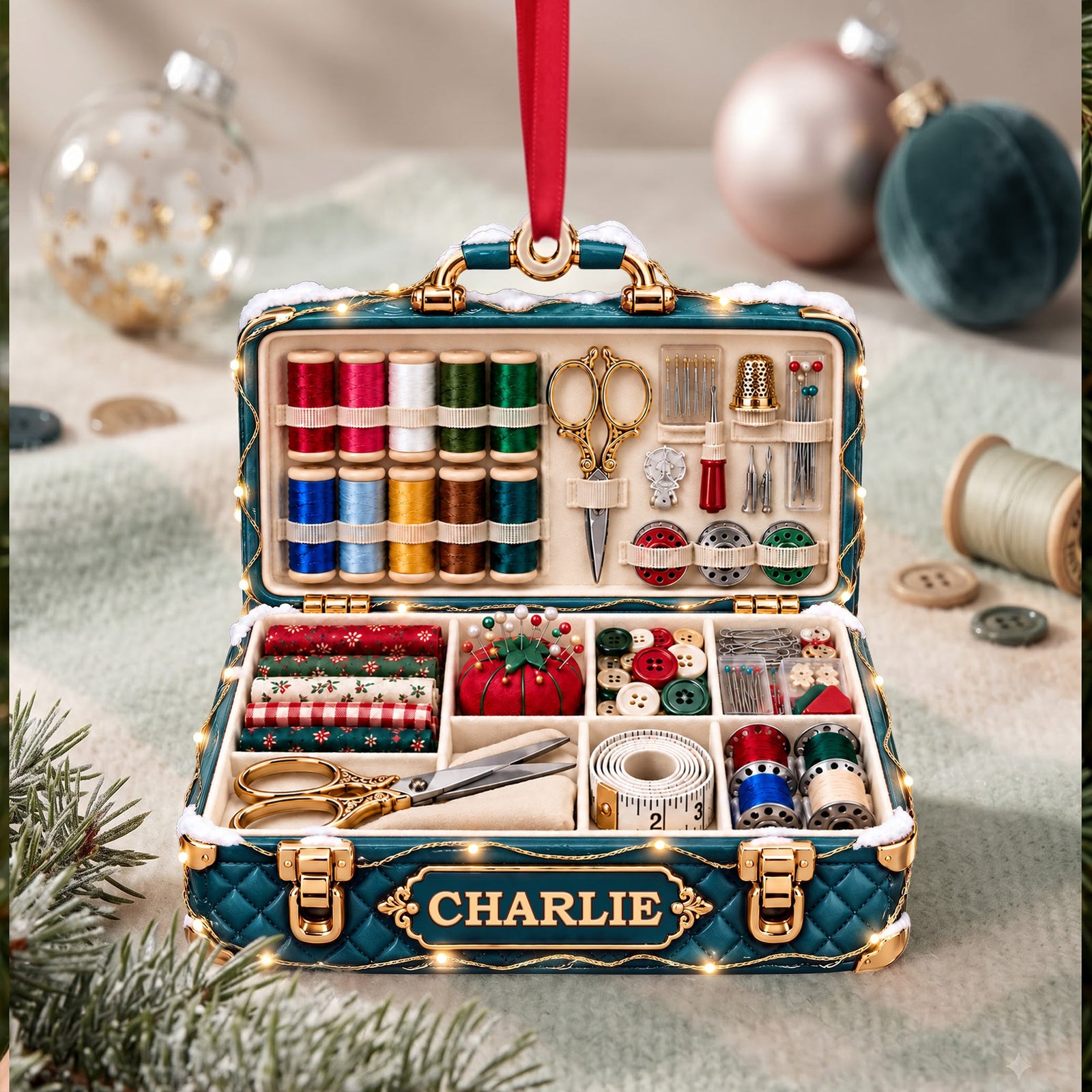 Sewing Christmas Ornament - Personalized Gifts For Sewing Lovers 10ttlu081026 - Ornament - GoDuckee