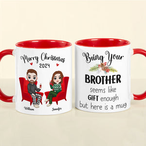 Personalized Gifts For Brother Coffee Mug Christmas 01ACDT300924HH - Coffee Mug - GoDuckee