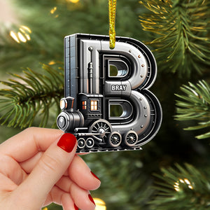 Custom Alphabet Letter Gifts For Train Lovers Christmas Ornament 05xqtn231024