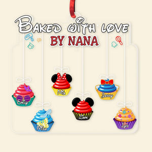 Grandma's Cupcakes Baked With Love 01topu271023 Personalized Ornament - Ornament - GoDuckee