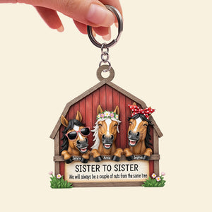 Funny Horse Gang Keychain - Personalized Gifts For Sisters 03qhtn300525 - Keychains - GoDuckee