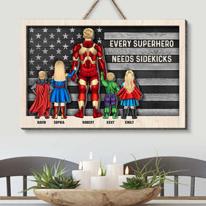 Supporting Family American Flag Personalized Wooden Art 02QHQN260423TM - Wood Sign - GoDuckee