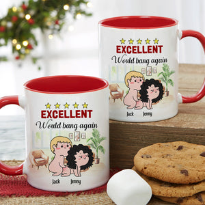 Excellent Would Bang Again - Personalized Couple Mug - Gift For Funny Couple - Coffee Mug - GoDuckee