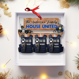 Personalized Gift For Police Family Christmas Ornament 02HUPU181024 - Ornament - GoDuckee