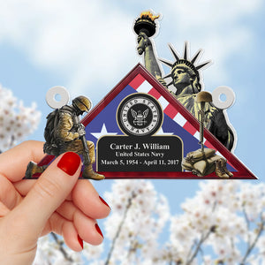 Personalized Gifts For Veteran Suncatcher Window Hanging Ornament 02dtdt010624 - Ornaments - GoDuckee