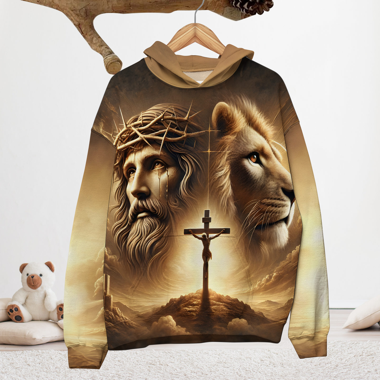 Personalized Gifts For Christian Shirt 04xqpu160125 Jesus And Lion - AOP Products - GoDuckee