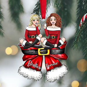 Personalized Gifts For Friends, Besties Coquette Bow Christmas Ornament 03NATN100924HH - Ornament - GoDuckee