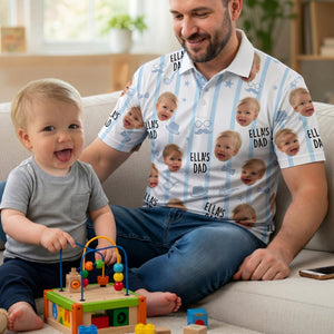 Custom Photo Adorable Baby Dad Polo Shirt, Personalized Gifts For Dad & Grandpa 04qhqn080526 - Polo Shirts - GoDuckee