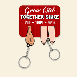 Personalized Gifts For Couple Key Holder Naughty Couple 04OHDT171224 - Key Holder - GoDuckee