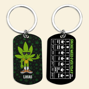 Personalized Gifts For Friend Keychain 05totn080724 Weed Smoking Forecast - Keychains - GoDuckee