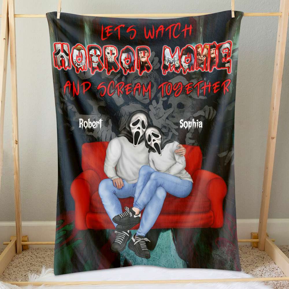 Personalized Gifts For Couple, Horror Couple Blanket 01TODC160724PA - Blanket - GoDuckee