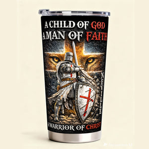 A Warrior Of Christ 20oz Tumbler - Personalized Gifts For Christian 05HULU030226 - Tumbler Cup - GoDuckee