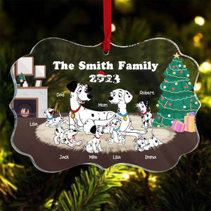 Gift For Family, Personalized Acrylic Ornament, Dog Family Ornament, Christmas Gift 01NAHN111023 - Ornament - GoDuckee