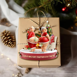 Funny Old Couple Ornament Personalzied Christmas Gifts 04OHLU211125 - Ornament - GoDuckee