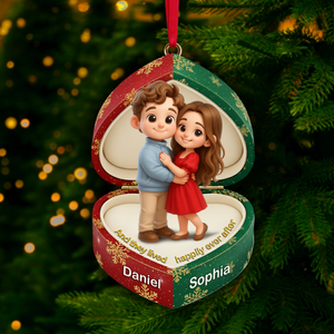 Sweet Box Couple Ornament - Personalized Custom Photo Gift For Couples 08PGLU240925 - Ornament - GoDuckee