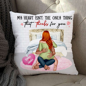 My Heart Isn't The Only Thing That Throbs For You, Personalized Square Pillow, Gift For Lovers - Pillow - GoDuckee