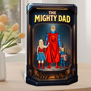 The Mighty Dad Acrylic Plaque Personalized Gifts For Dad 03KAQN300425PA - Shaped Plaques - GoDuckee