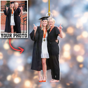 Custom Photo Gifts For Graduate, Upload Graduate With Friends Photo Christmas Ornament 42pgvp140924 - Ornament - GoDuckee