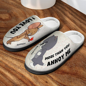 I Love You-Personalized Home Slippers-Gift For Christmas- Couple Gift-01qhqn241023 - Shoes - GoDuckee