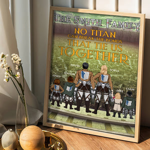 Personalized Gift For Family Poster No Titan Can Break The Bonds That Tie Us Together 02TOMH180124HH - Canvas Print - GoDuckee