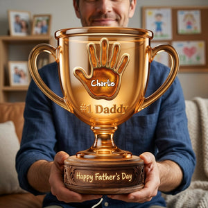 Best Dad Trophy Acrylic Light Box - Personalized Gifts For Father 02palu160426 - Light Box - GoDuckee