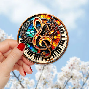 Personalized Gifts For Christmas Suncatcher Ornament 54ACQN240824 Music Note - Ornament - GoDuckee