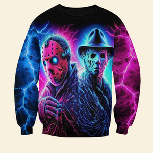 Spooky Gifts For Horror Fans Shirt 05hutn040924 Halloween Horror Movie Characters - AOP Products - GoDuckee