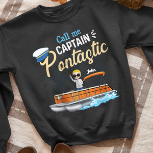 Captain And Queen Pontastic, Personalized Shirt, Summer Pontoon Shirt, Summer Gift - Shirts - GoDuckee