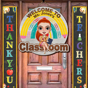 Personalized Gift For Teacher Wood Sign Welcome To Classroom - Wood Signs - GoDuckee