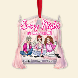Every Night Is Girls Night, Personalized 02KATN301123 Besties Acrylic Ornament - Ornament - GoDuckee
